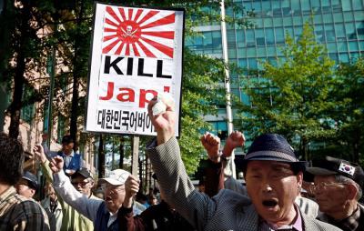 韓国の首都ソウルで韓国人が「KILL　JAP！」チョッパリ殺せ！＝日本人を殺せ！とデモ