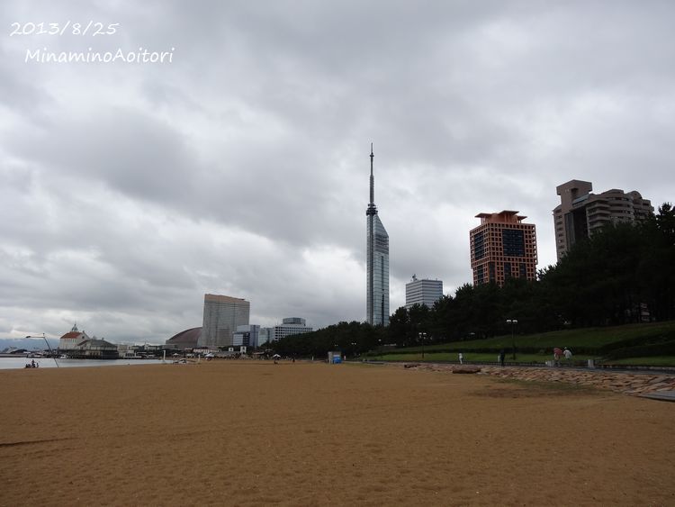 砂浜からタワーとドーム2013･8･25 085
