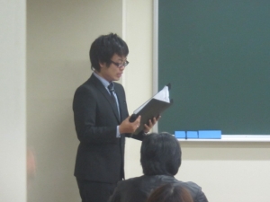 マンガの藤田先生がプレゼンテーター