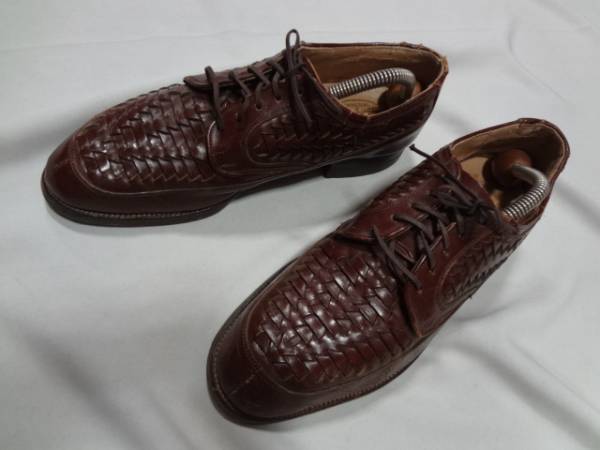 SAMANTHA’S VINTAGE 1930's ～ 1950's 30’S～40’S メッシュの革靴 メンズシューズ ヴィンテージ ブラウン 茶色