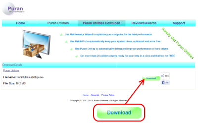 Puran Utilities ダウンロードページ