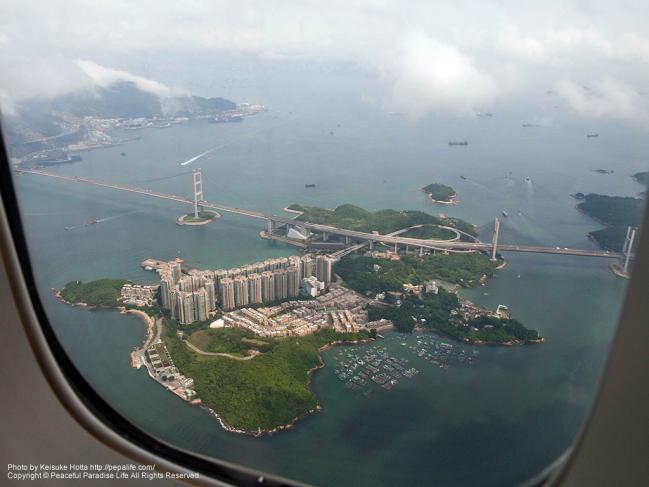 上空から見た香港