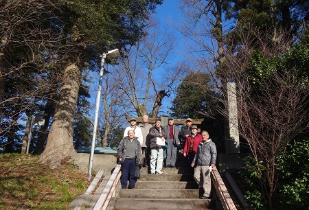 田上榊原神社で記念写真を